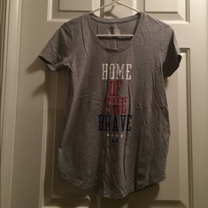 Under Armour short sleeve shirt.